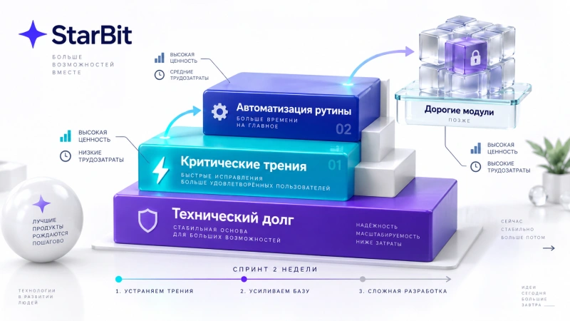 От хаотичных идей к плану разработки: баланс пользы и затрат