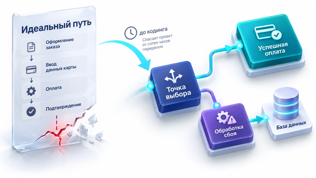 Описание логики сервиса: как визуализировать шаги пользователя, чтобы не упустить важное