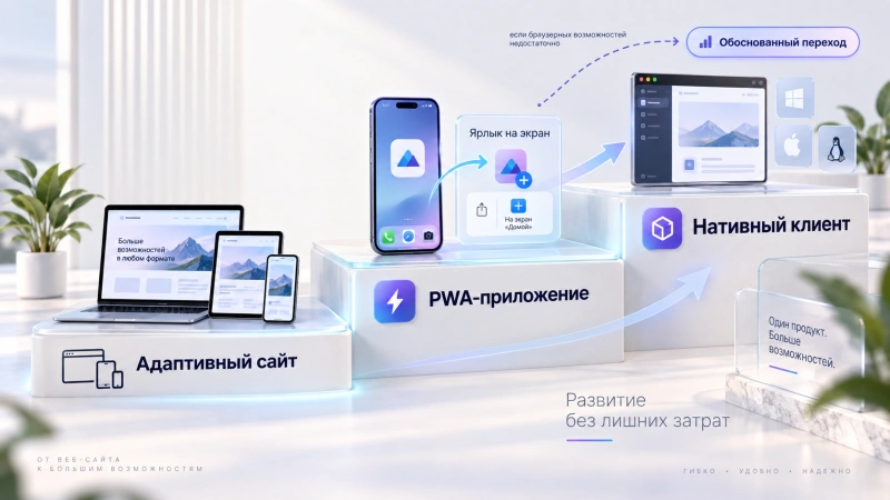 Поэтапный путь: от отзывчивого сайта к PWA без лишних вложений