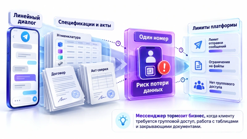 Где интерфейс переписки начинает тормозить операционные процессы