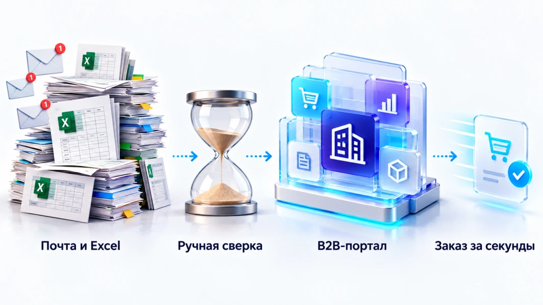 Перевод оптовых клиентов из почты и Excel в B2B-портал: как приучить партнеров заказывать через сайт