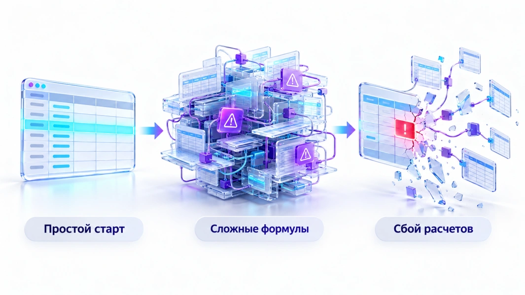 Когда пора уходить из Google-таблиц: признаки того, что бизнесу нужен собственный внутренний сервис