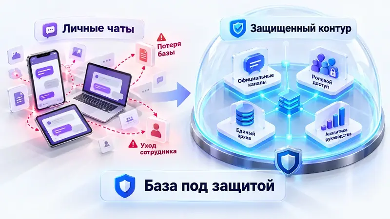 Безопасность и сохранность клиентской базы при отказе от личных чатов