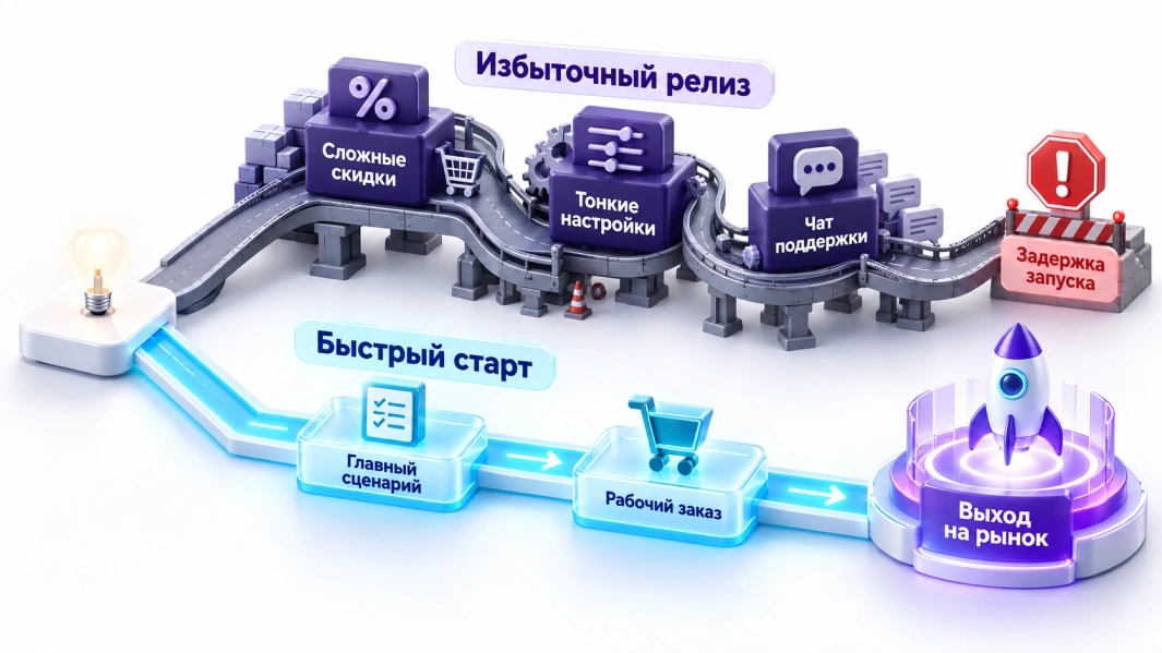 Попытка сделать всё и сразу: почему перегруженный первый релиз затягивает запуск продукта на месяцы