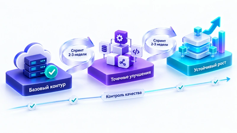 Поэтапное развитие вместо повторного затягивания сроков